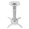 Adjustable Height Universal Ceiling Projector Mount Swivel Tilt, White