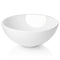 11-in Round White Ceramic Vessel Bathroom Sink - Above Counter