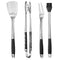 4pc BBQ Tool Utensil Set - Stainless Steel