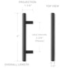 HWARE-PULL-T6-96-BLK
