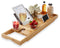 Wooden Bathtub Caddy with Expandable Bamboo Bath Tray
