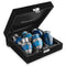 Set of 6 Blue Keepsake Cremation Urns with Velvet Case