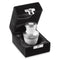 Keepsake Miniature Cremation Urn for Human Ashes - Silver and White