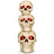 Stacked Skulls with LED Eyes and Sound - 27.5-in Scary Halloween Decor