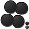 (Set of 4) Round Restaurant Serving Trays - Non-Slip NSF