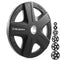 Set of 2 Rubber Coated 2-in Olympic Grip Weight Plates