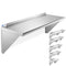 18-Inch Deep Stainless Steel Wall-Mount Shelves, NSF Certified