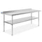 Stainless Steel Prep Tables w/ Backsplash & Undershelf, NSF Certified