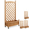48-in Climbing Wood Planter - Raised Garden Bed with Trellis