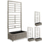 Climbing Planter Box - Wood Garden Bed with Trellis - Gray
