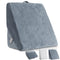 Bed Wedge Pillow for Sleeping - Memory Foam Back Support Pillow - Gray