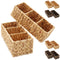 Set of 2 Water Hyacinth Divided Storage Baskets