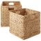 2 Pack 13" x 13" Water Hyacinth Storage Baskets