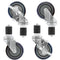 OPEN BOX - 4 Inch Caster Wheel Set for Commercial Prep Tables