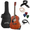 OPEN BOX - Full-Size Left-Handed Acoustic-Electric Guitar w/ Bag & EQ - Brown