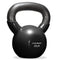 OPEN BOX - Vinyl Coated Cast Iron Kettlebell Weight 25 lbs - Black