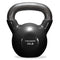 OPEN BOX - Black Vinyl Coated Cast Iron Kettlebell Weight 35 lbs