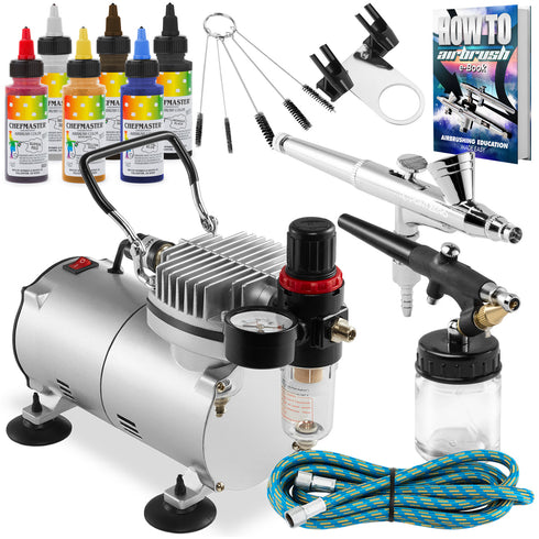 AIRBRUSHING SYSTEM WITH COMPRESSOR and 2 AIRBRUSHES