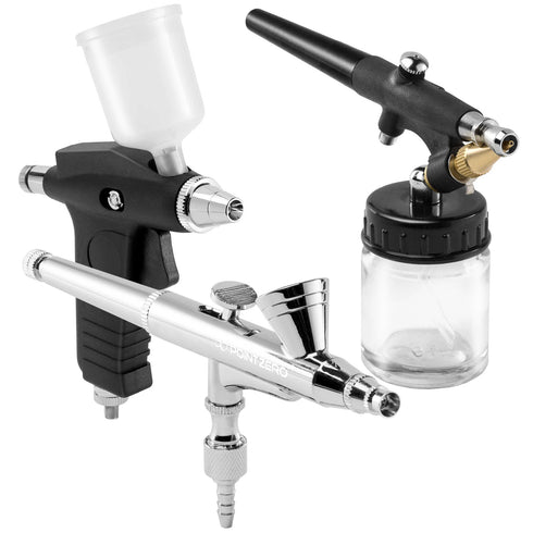 Cake Airbrush Decorating Kit - 3 Airbrushes, Stand, Compressor