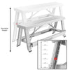 OPEN BOX - Drywall Bench Sawhorse Step Ladder - Adjustable Height 18"-30"