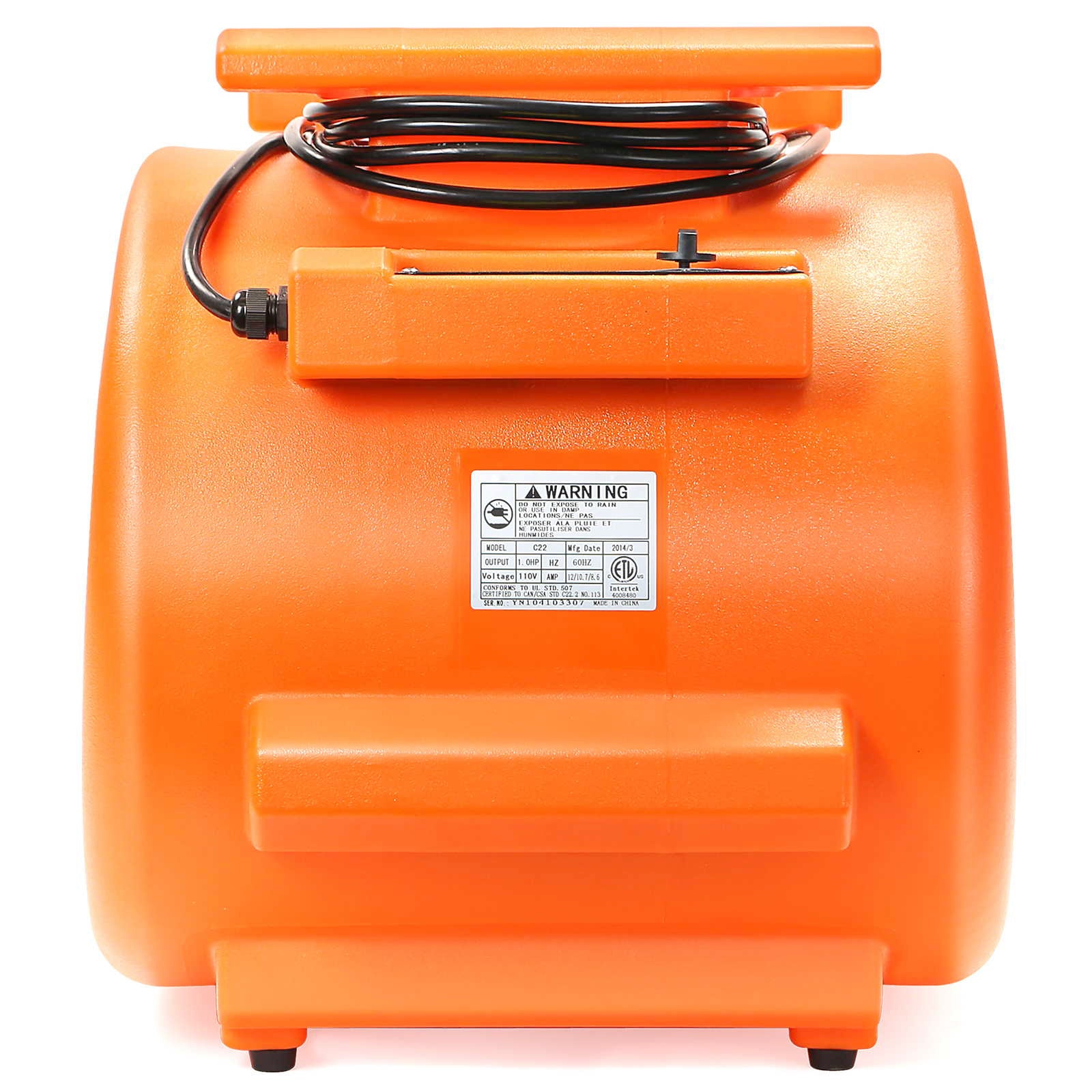 1 HP 3 Speed Stackable Air Mover Carpet Dryer - Industrial Floor