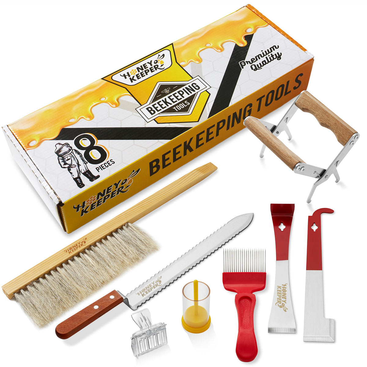 8Piece Beekeeping Tool Kit, Essential Starter Supplies for Beekeepers