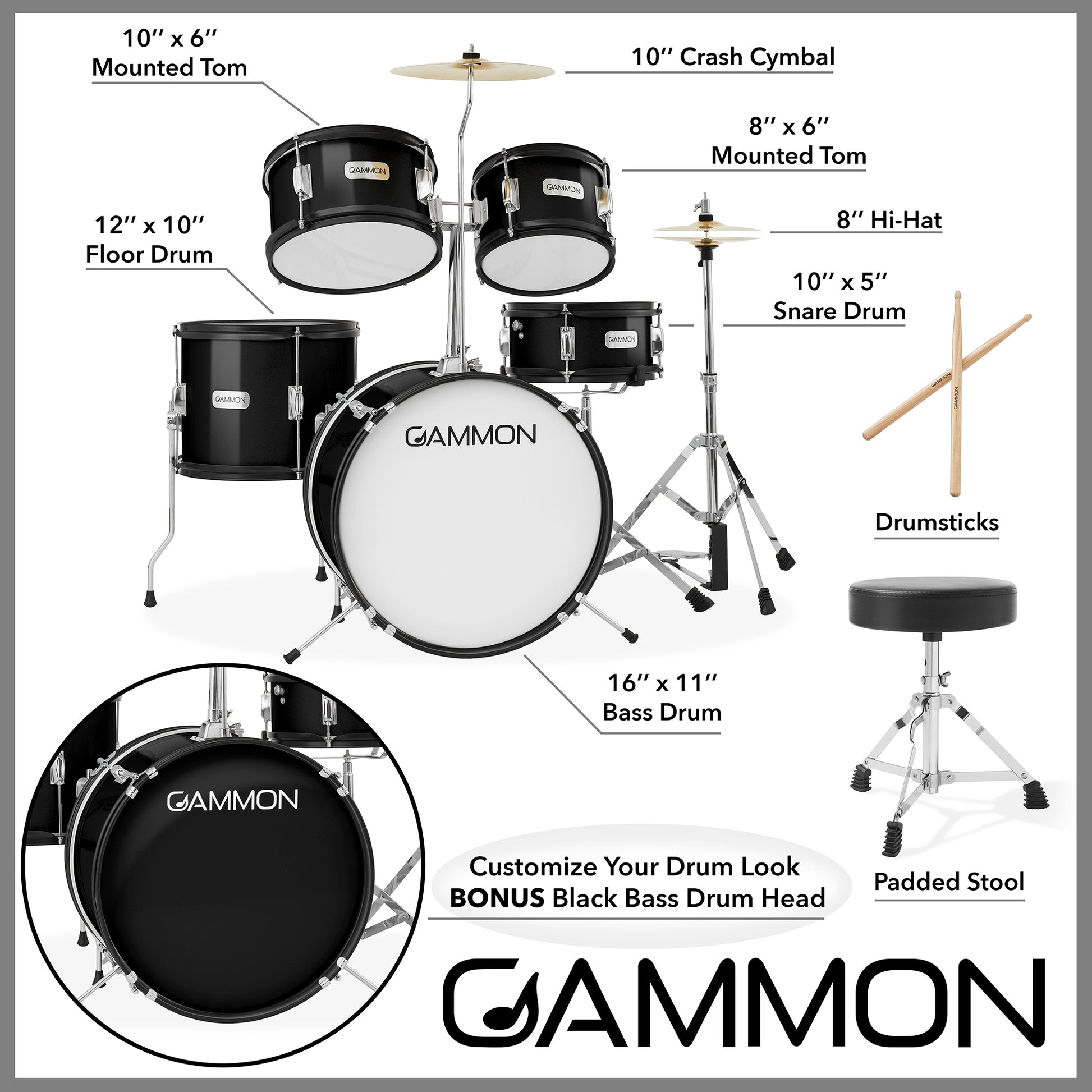 DRUM-S-JB-4940-BLK