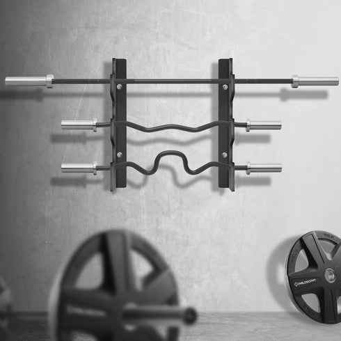 3 Barbell Vertical Hanger - Wall Mounted Barbell Organizer - T-3/X-3 Series  Power Rack Compatible - Wall Mounted Storage