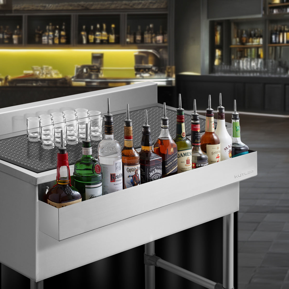 Stainless Steel Speed Rails - Liquor Bottle Holder Racks for Bars – Mix ...