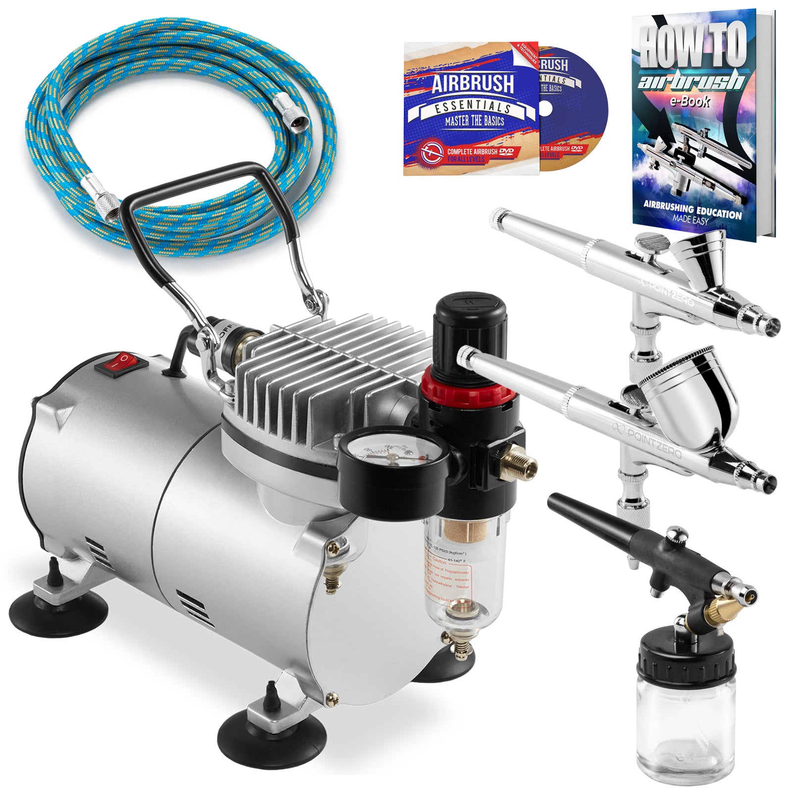 Dual Action Airbrush Compressor Kit w/ Spray Booth Portable Hobby Paint  Booth - Helia Beer Co