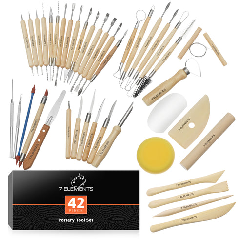 7 Elements Multi-Function BeechwoodArt Supplies & Tool Organizer